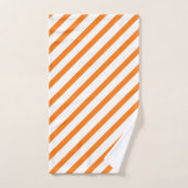 Sinaasappel en wit gestreept bad handdoek (Handdoek)