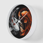 Sinaasappel en wit Lucky Koi Fish Japan Art (Hoek)