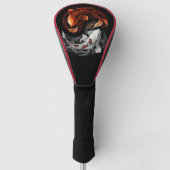 Sinaasappel en wit Lucky Koi Fish Japan Art Golfheadcover (Voorkant)
