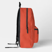 Sinaasappel en wit | Modern monogram Bedrukte Rugzak (Links)