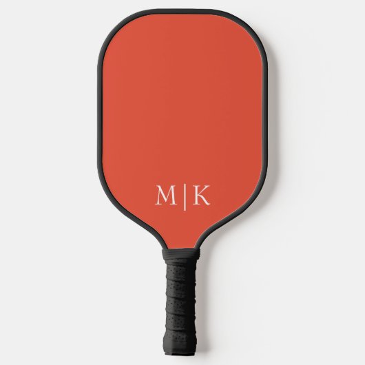 Sinaasappel en wit | Modern monogram Pickleball Paddle (Achterkant)