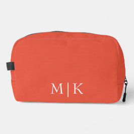 Sinaasappel en wit | Modern monogram Toilettasje