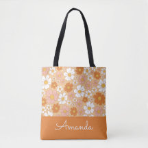 Sinaasappel en witte Canvas tas