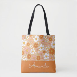 Sinaasappel en witte Canvas tas