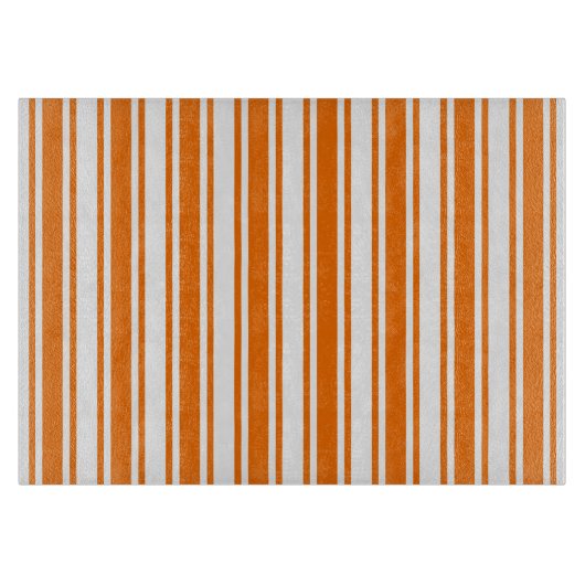 Sinaasappel en witte snoepjes strepen snijplank (Voorkant)