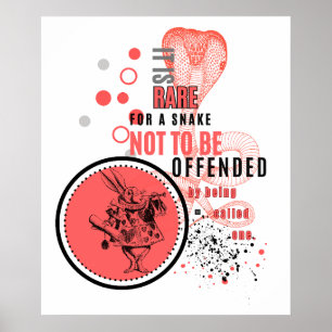 Sinaasappel en zwart beledigd slangen sarcastisch  poster