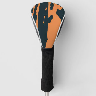 Sinaasappel en zwart golfheadcover