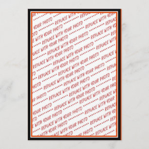 Sinaasappel en zwart (Halloween Colors), getrimde Kaart