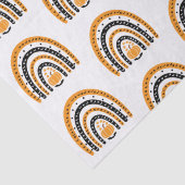 Sinaasappel en Zwart Regenbogen Vleermuizen Wit Ha Tissuepapier (Detail)