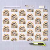 Sinaasappel en Zwart Regenbogen Vleermuizen Wit Ha Tissuepapier (Craft)