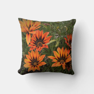 Sinaasappel en zwart Sierkussen Gazanias