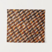 Sinaasappel- en zwarte dakgordels wandkleed (Voorkant (horizontaal))