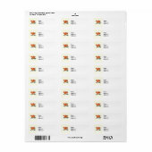 Sinaasappel Epidendrum Orchidee Etiket (Full Sheet)