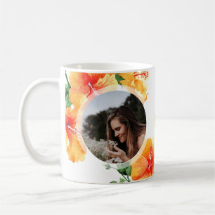 Sinaasappel Floral Foto Beste Mam ooit Moederdag  Koffiemok
