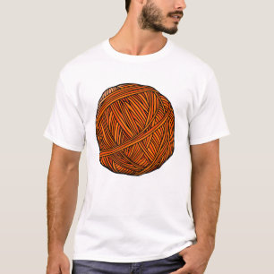 Sinaasappel garenbal kunst t-shirt