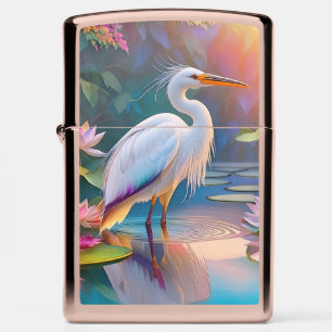 Sinaasappel Gekochte Witte Heron Fantasy Vogel