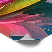 Sinaasappel Gekochte Witte Heron Fantasy Vogel Poster (Hoek)