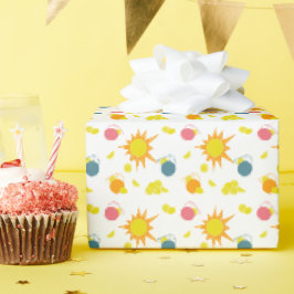 Sinaasappel Gele Zonnen Gele Citroenen Cadeaupapier