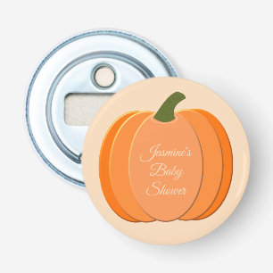 Sinaasappel Genderneutraal pompoen Baby shower Button Flesopener