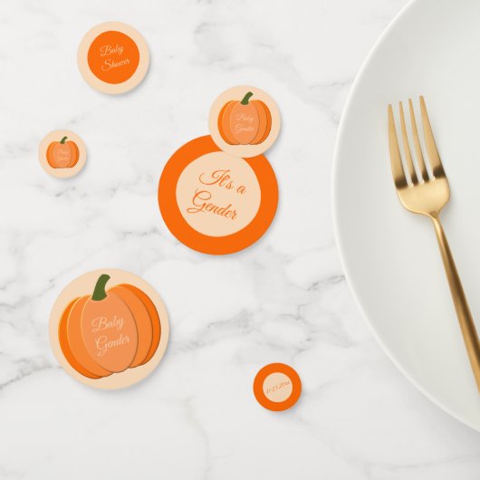 Sinaasappel Genderneutraal pompoen Baby shower Confetti (Groep)