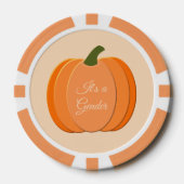 Sinaasappel Genderneutraal pompoen Poker Chips (Voorkant)