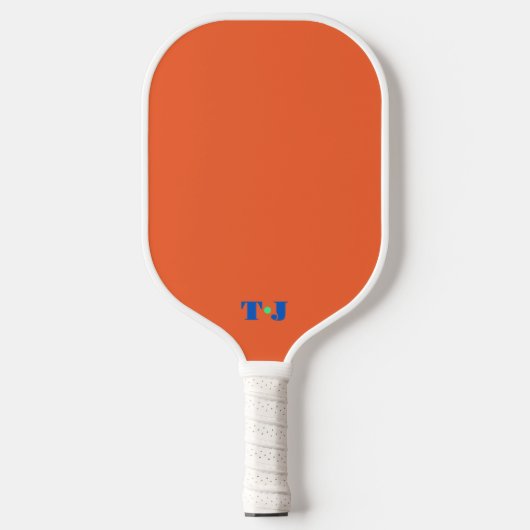 Sinaasappel Gepersonaliseerde Monogrammed Pickleba Pickleball Paddle (Voorkant)