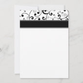 Sinaasappel Gerbera Daisy Black Scroll Vrijgezelle Kaart (Achterkant)