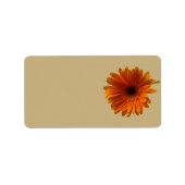 Sinaasappel Gerbera Daisy Blank Bruiloft Adresetik Etiket (Voorkant)