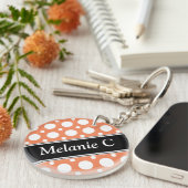 Sinaasappel-gesorteerde kafellakken Acrylische Sle Sleutelhanger (Voorkant Rechts)