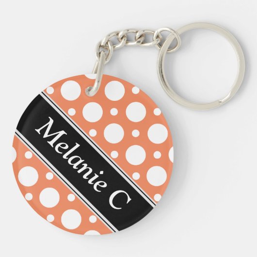 Sinaasappel-gesorteerde kafellakken Acrylische Sle Sleutelhanger (Achterkant)