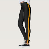 Sinaasappel gestreept beide kanten Leggings JK 202 (Links)