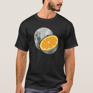 Sinaasappel gleuf, volledig op de grote maan, gede t-shirt