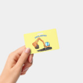 Sinaasappel graafmachine cartoon badge (Handheld)