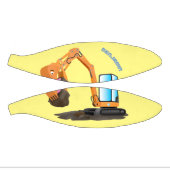 Sinaasappel graafmachine cartoon basketbal (Panelen)