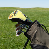 Sinaasappel graafmachine cartoon golfheadcover (Insitu)