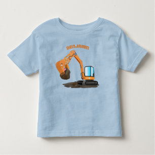 Sinaasappel graafmachine cartoon kinder shirts