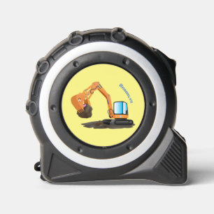 Sinaasappel graafmachine cartoon rolmaat