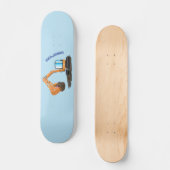 Sinaasappel graafmachine cartoon skateboard (Voorkant)