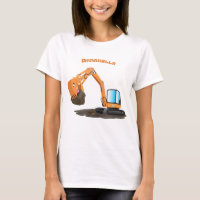 Sinaasappel graafmachine cartoon
