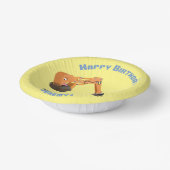 Sinaasappel graafmachines cartoon bord (Gebogen)