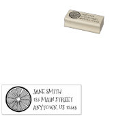 Sinaasappel Grapefruit Citrus Fruit Slice Rubberstempel (Gestempeld)