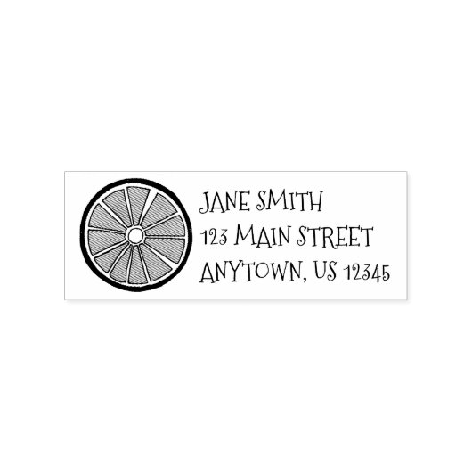 Sinaasappel Grapefruit Citrus Fruit Slice Rubberstempel (Afrduk)