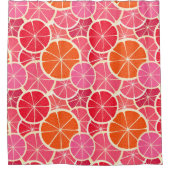 Sinaasappel & Grapefruit Citrusvruchten Patroon Douchegordijn (Voorkant)