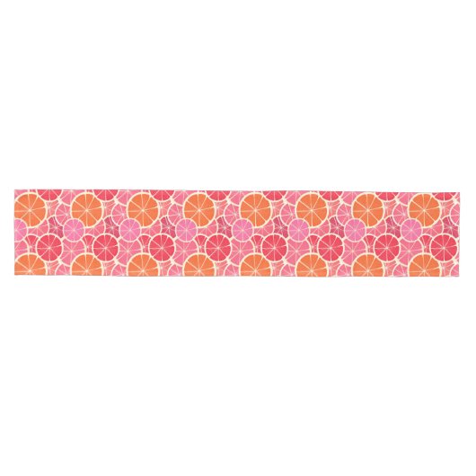 Sinaasappel & Grapefruit Citrusvruchten Patroon Medium Tafelloper (Horizontaal)