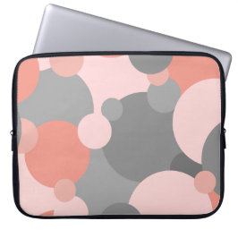 Sinaasappel-grijs moleculen laptop hoesjes laptop sleeve