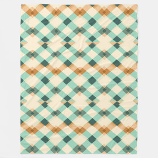 Sinaasappel, groen en blauw Streep Fleece Deken