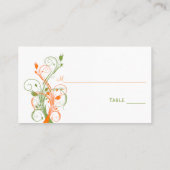 Sinaasappel, Groene, en Witte Bloemen Plaats Kaart Plaatskaartje (Achterkant)