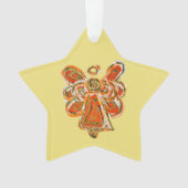Sinaasappel Guardian Engel Kerst Hanger Ornament (voorkant)