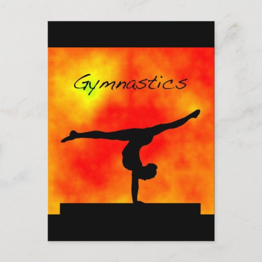 Sinaasappel Gymnastiek Briefkaart (Voorkant)