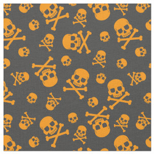 Sinaasappel Halloween Stof